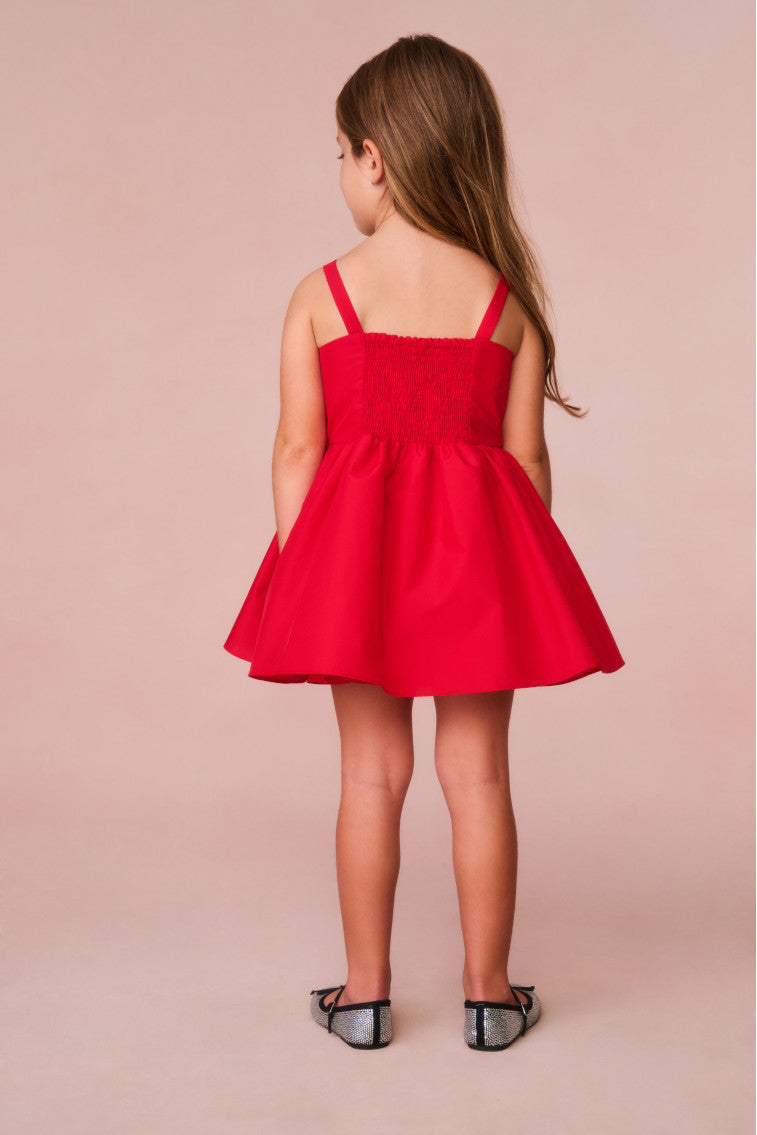 Girls Alejandra Bow Mini Dress-morningim