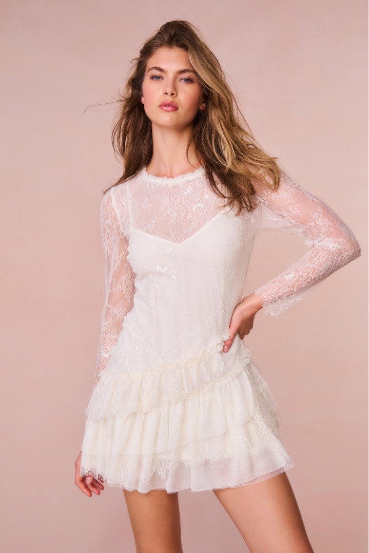Amberleigh Lace Mini Dress-morningim