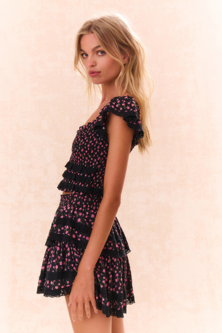 Beaming Cotton Floral Top-morningim