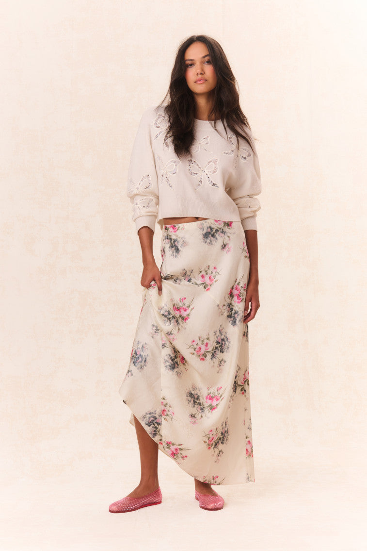Bertha Silk Floral Maxi Skirt-morningim