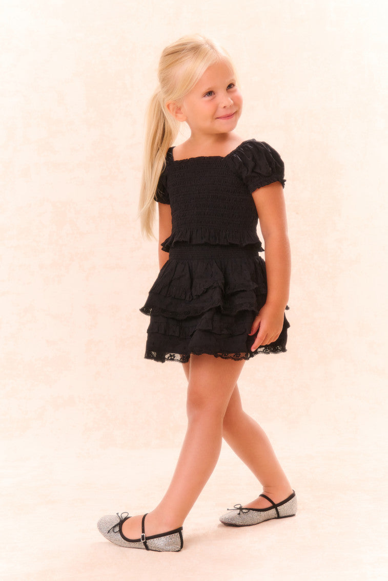 Girls Billie Cotton Mini Skirt-morningim