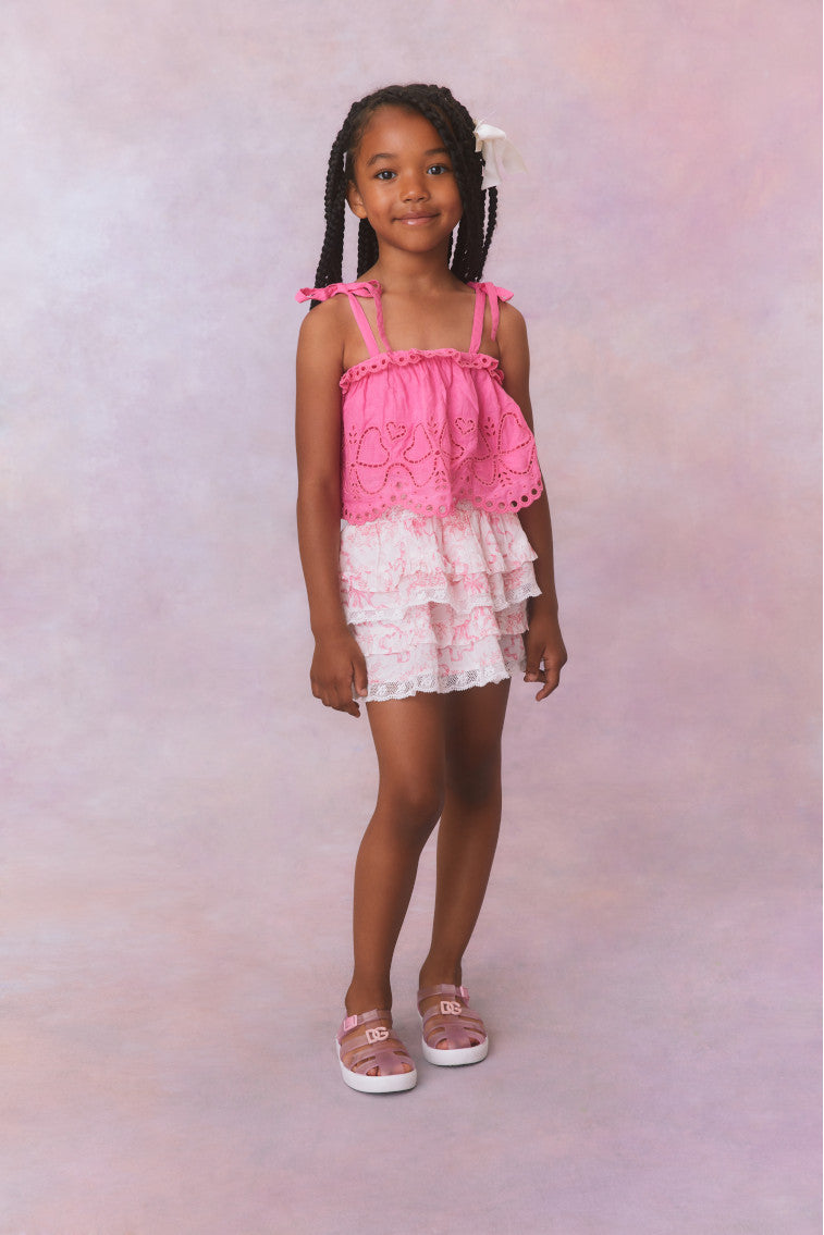 Girls Bow Print Billie Skirt-morningim
