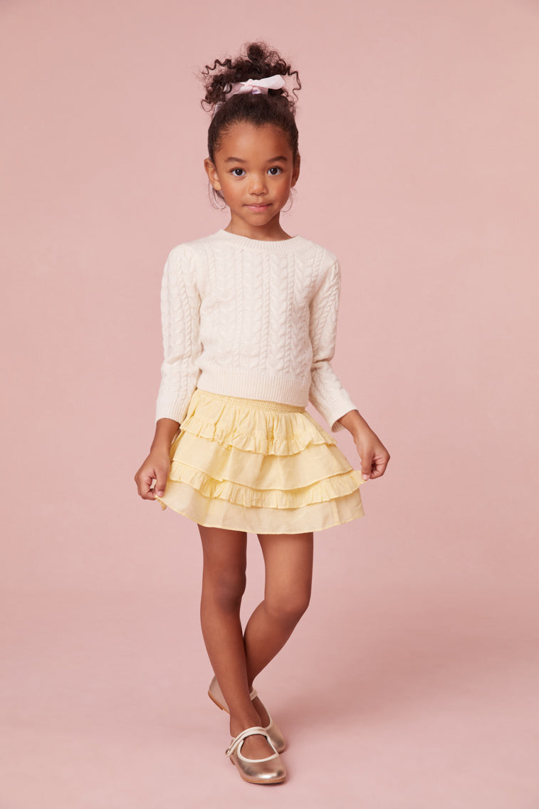 Girls Yellow Billie Skirt-morningim