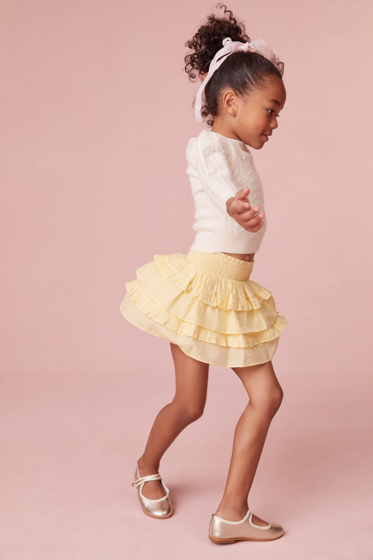 Girls Yellow Billie Skirt-morningim