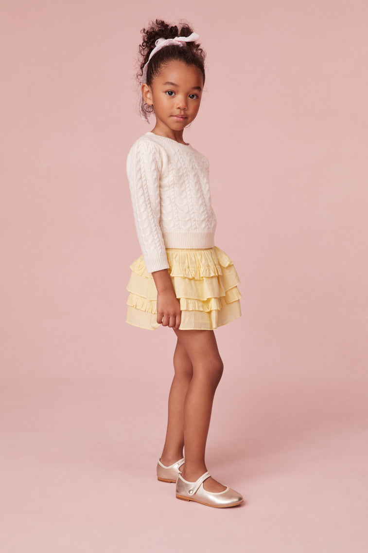 Girls Yellow Billie Skirt-morningim