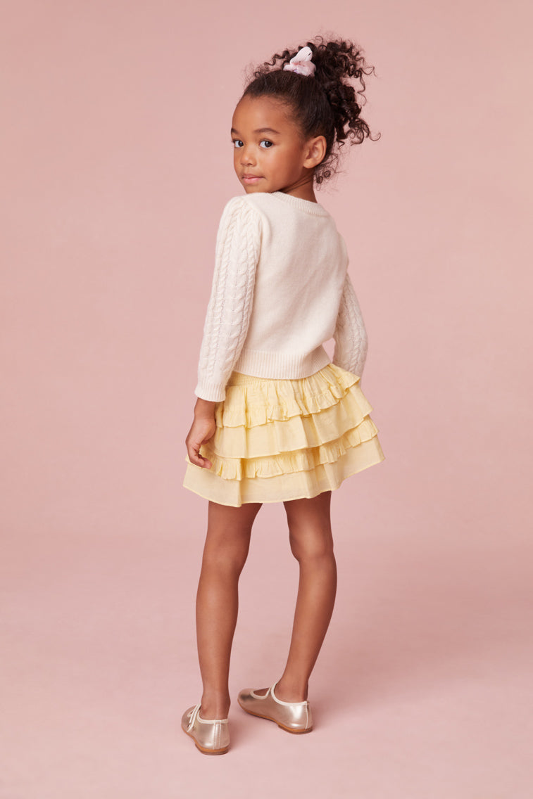 Girls Yellow Billie Skirt-morningim