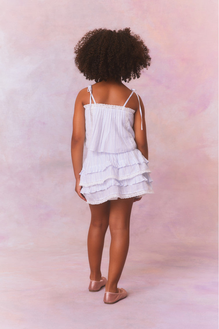 Girls Billie Cotton Stripe Skirt-morningim