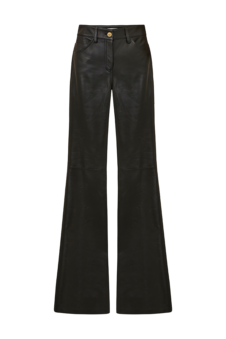 Bordeaux Vegan Leather Pants-morningim