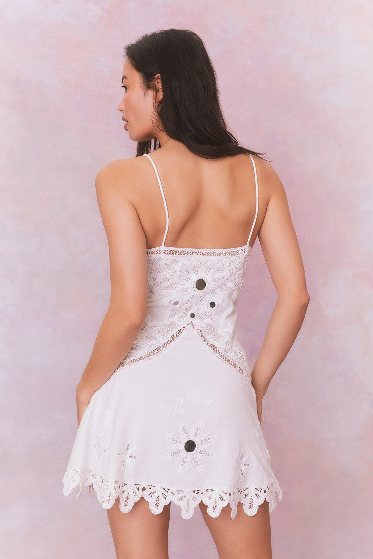 Brealynn Embellished Cotton Mini Dress-morningim