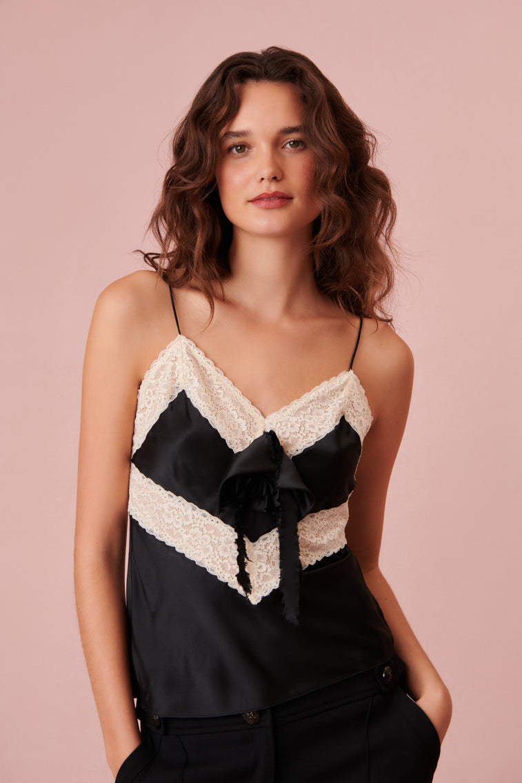 Brimsley Silk Charmeuse Top-morningim