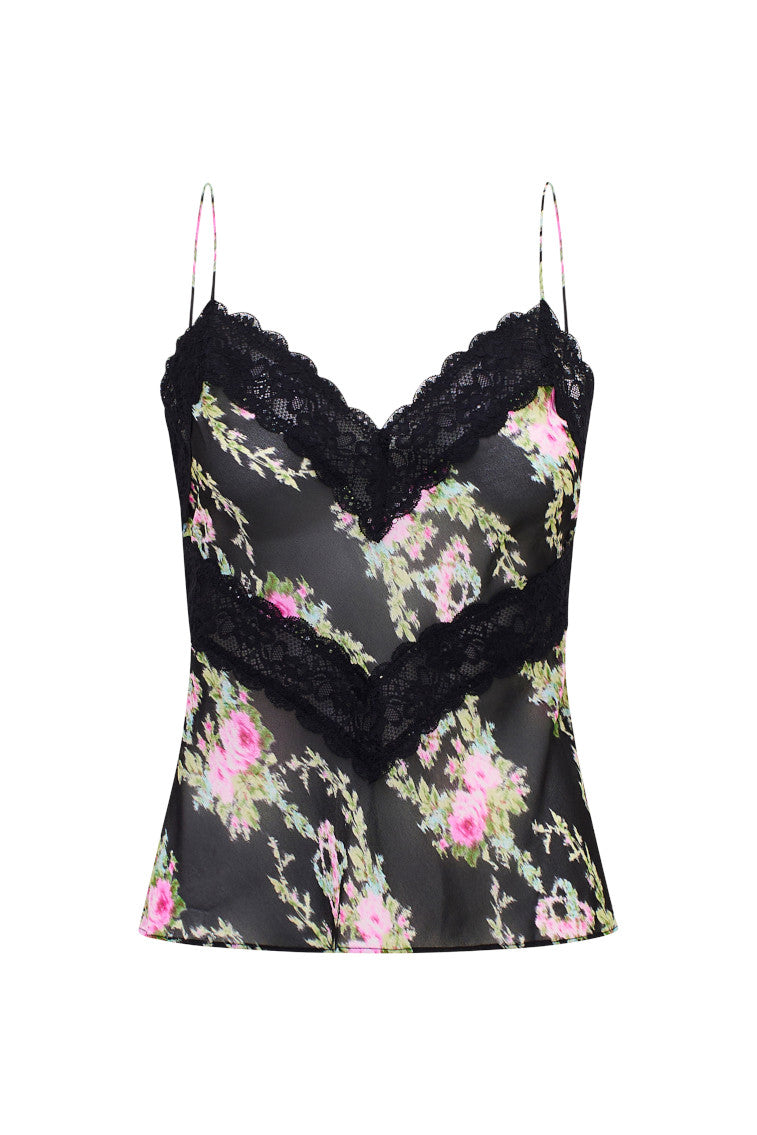 Brimsley Floral Lace-Trimmed Top-morningim