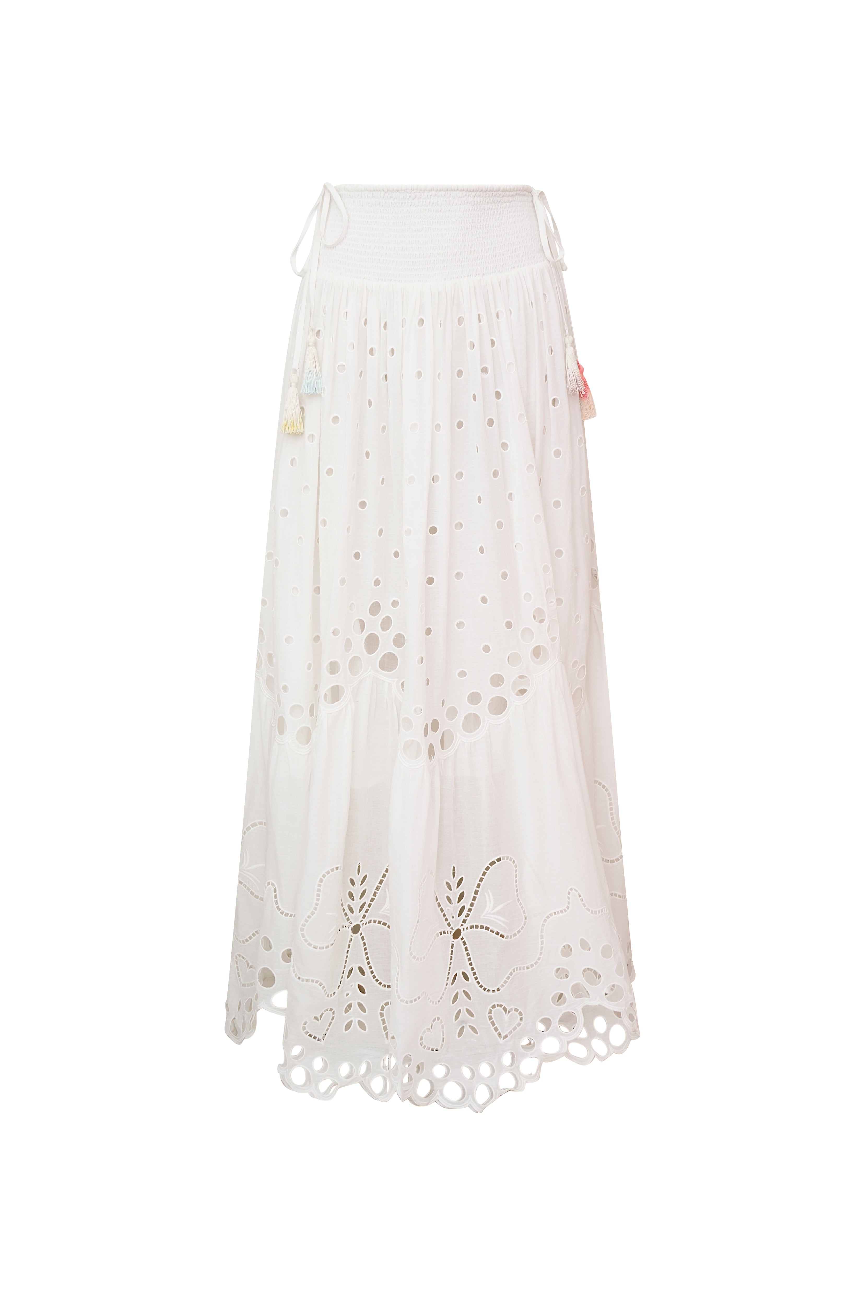 Cassaro Eyelet Cotton Maxi Skirt-morningim