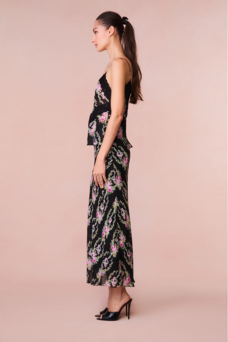 Castle Floral Maxi Skirt-morningim