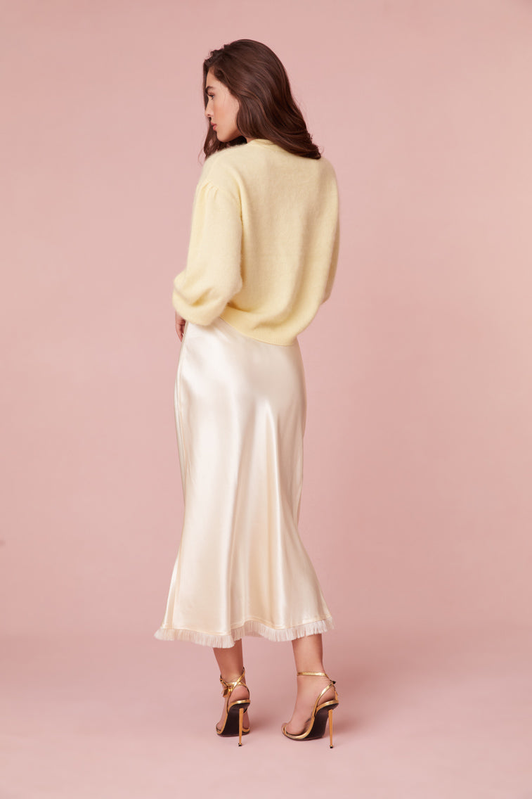 Castle Satin Midi Skirt-morningim