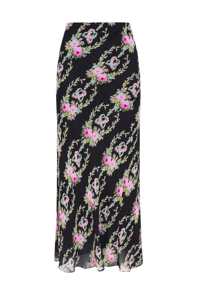 Castle Floral Maxi Skirt-morningim