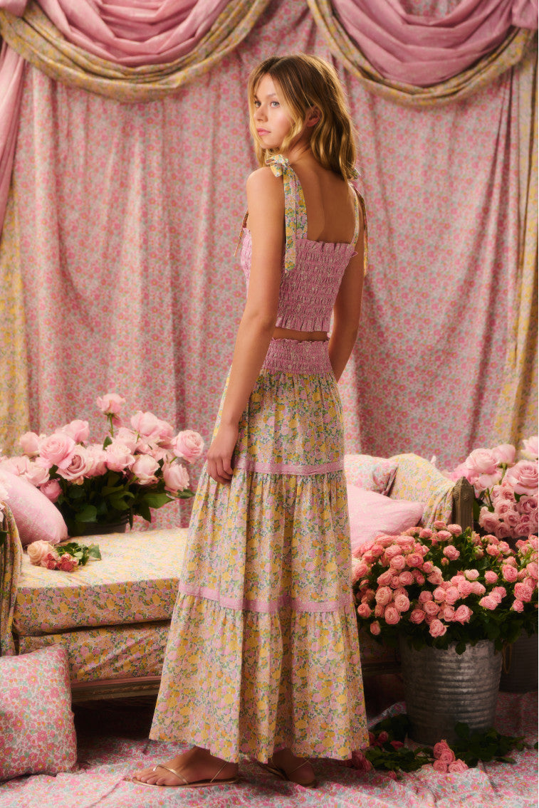 Corbin Liberty Fabric Cropped Top-morningim