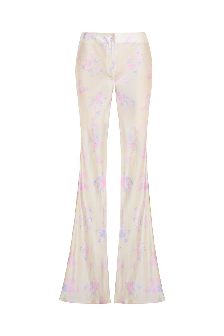 Daniya Wide Leg Printed Silk Pants-morningim