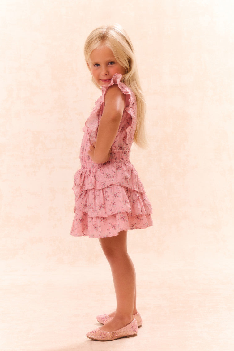 Girls Decker Cotton Floral Dress-morningim