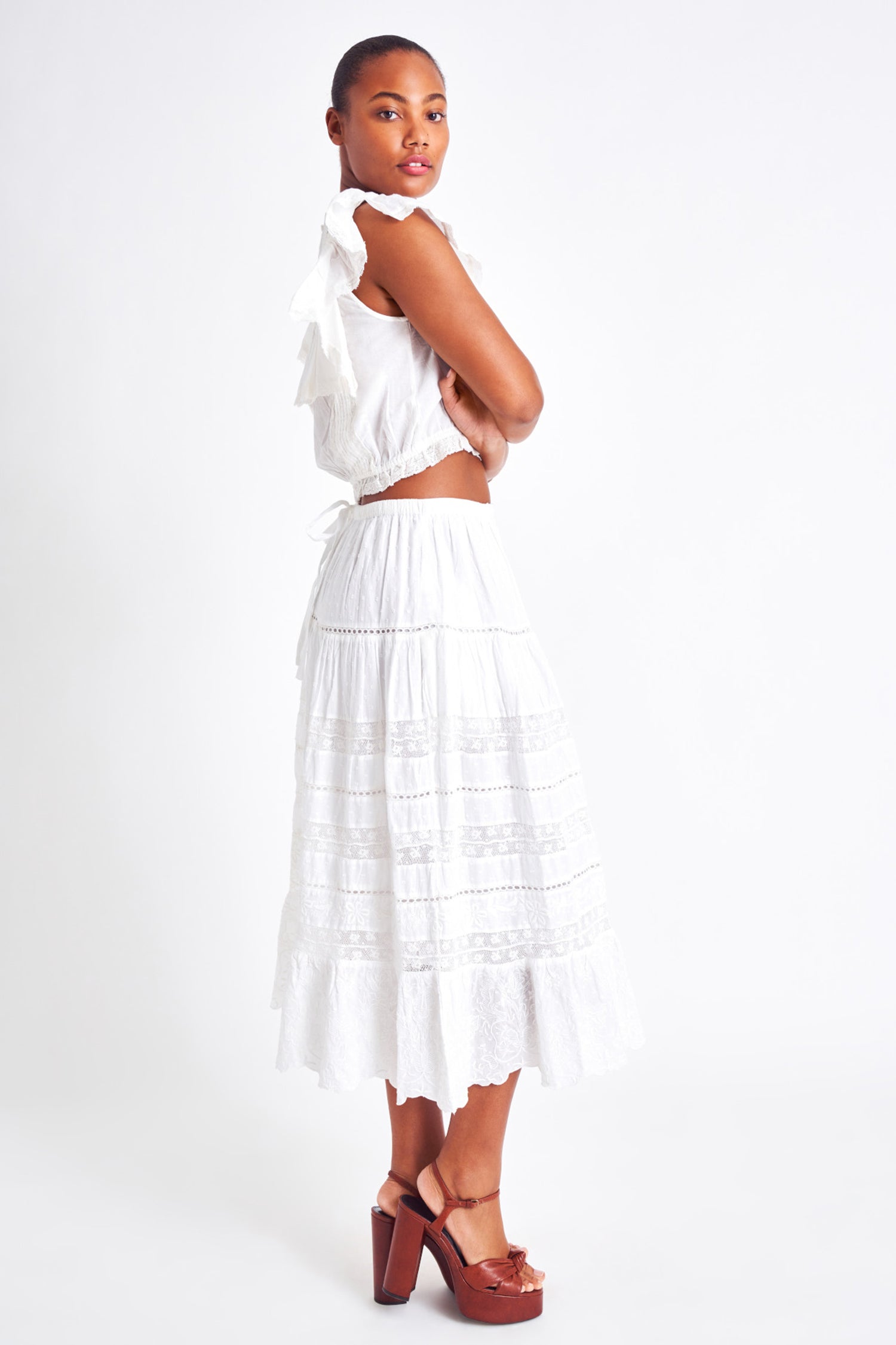 Donna Heritage Midi Skirt-morningim