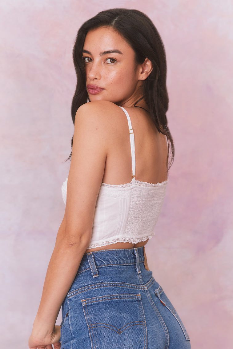 Embellished Rosabella Cotton Cami Top-morningim