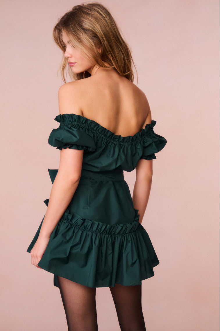Estine Taffeta Mini Dress-morningim