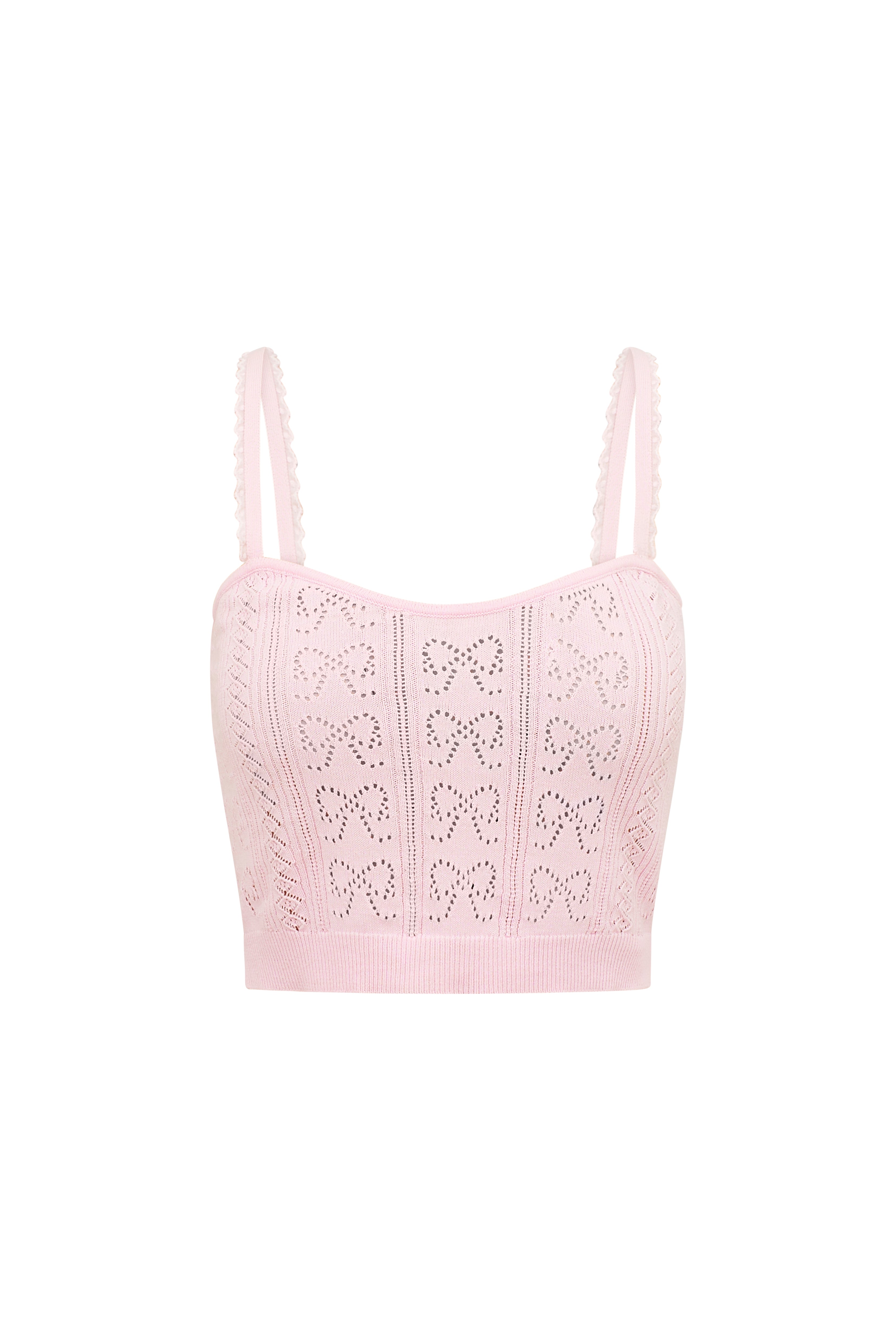 Fane Bow Pointelle Tank Top-morningim