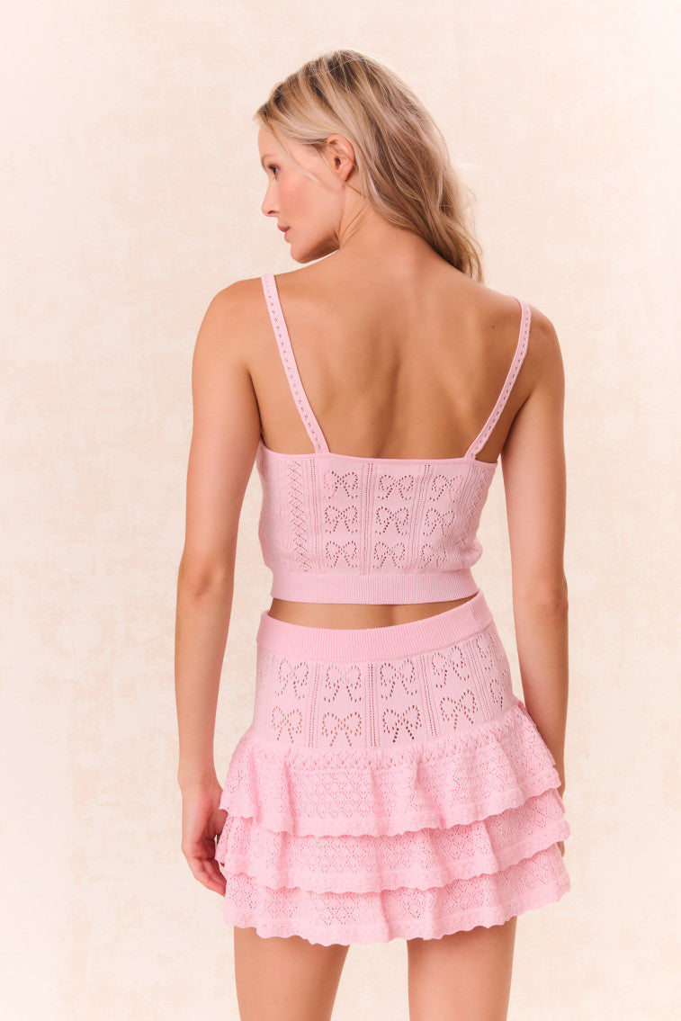 Fane Bow Pointelle Tank Top-morningim