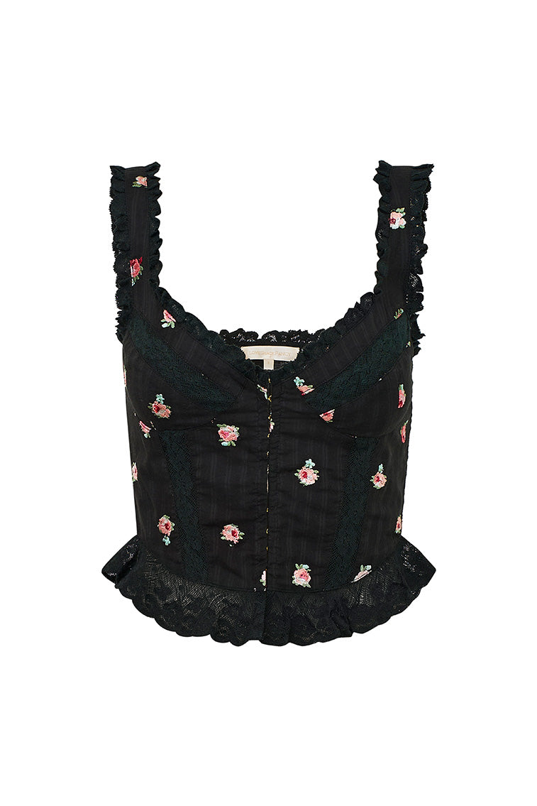 Galette Embroidered Floral Top-morningim