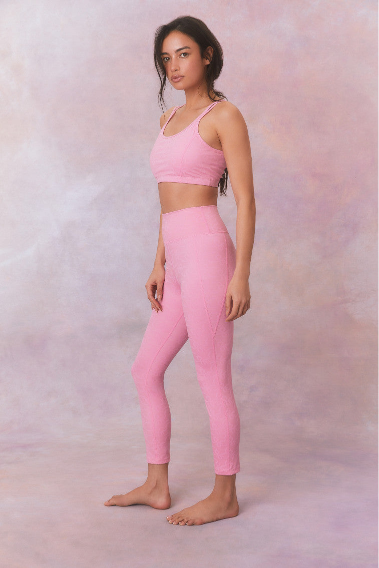 Highland High-Waisted Bow Print Active Legging-morningim