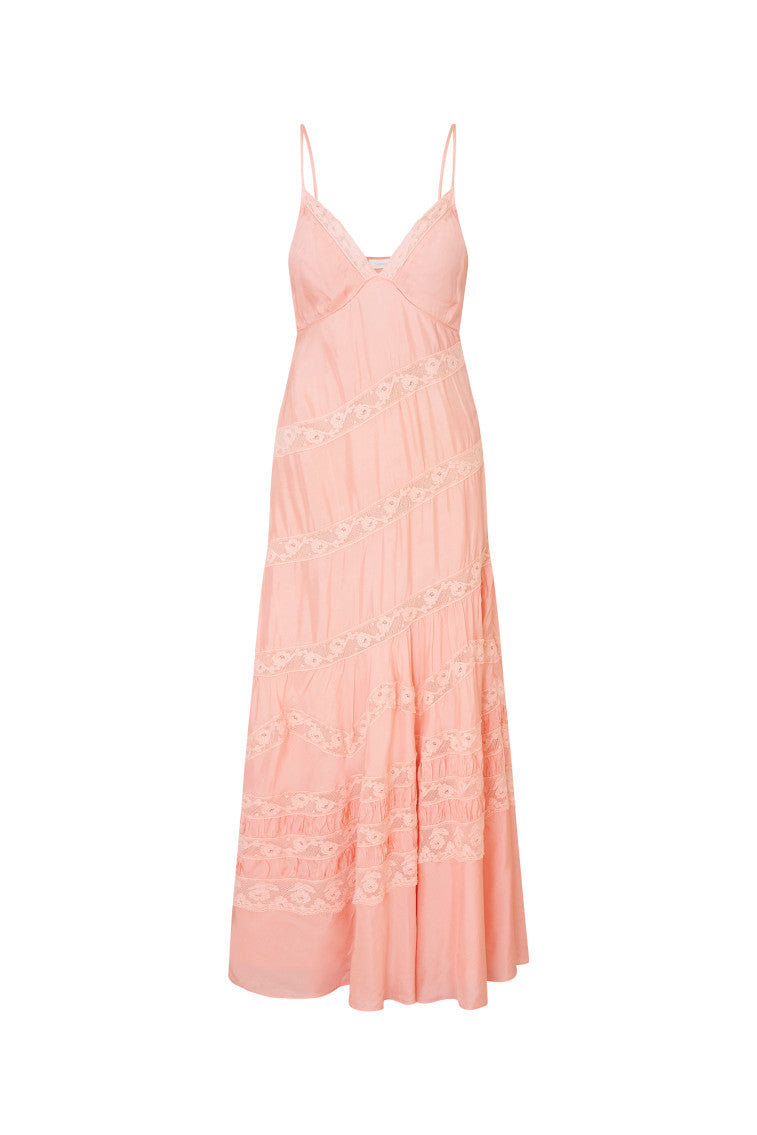 Idalia Habotai Silk Maxi Dress-morningim