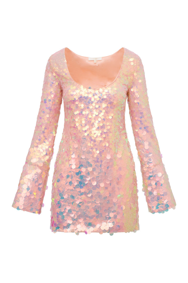 Risbo Iridescent Mini Party Dress-morningim