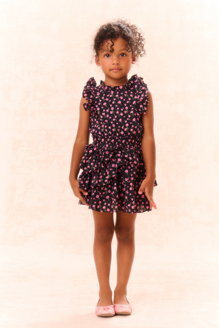 Girls Janelly Cotton Floral Dress-morningim