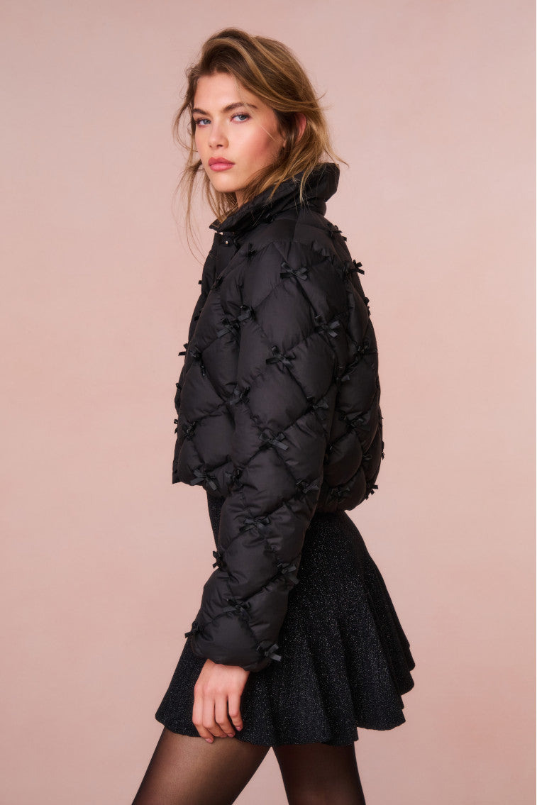 Kasey Quilted Bow-Embellished Jacket-morningim