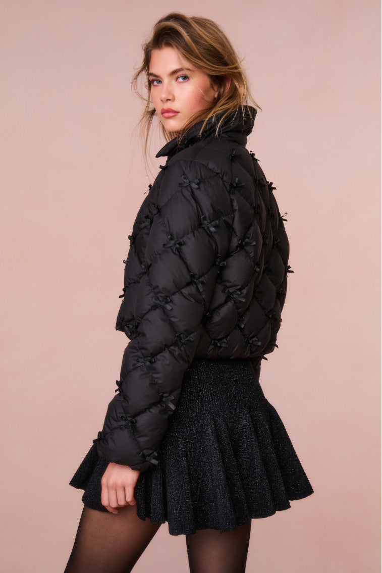 Kasey Quilted Bow-Embellished Jacket-morningim
