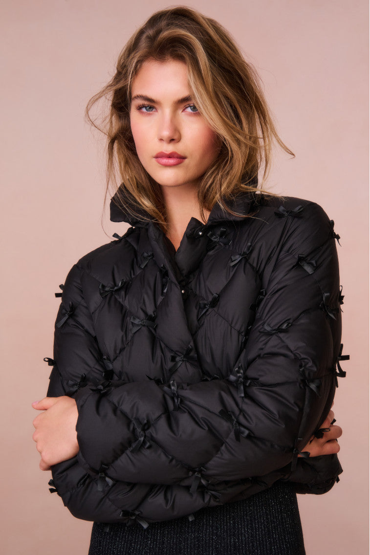 Kasey Quilted Bow-Embellished Jacket-morningim