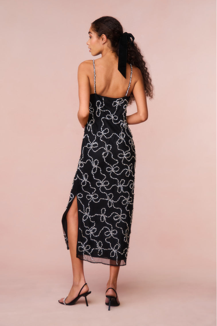 Kaylen Embellished Midi Dress-morningim