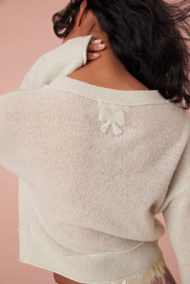 Lawrence Knit Bow Cardigan-morningim