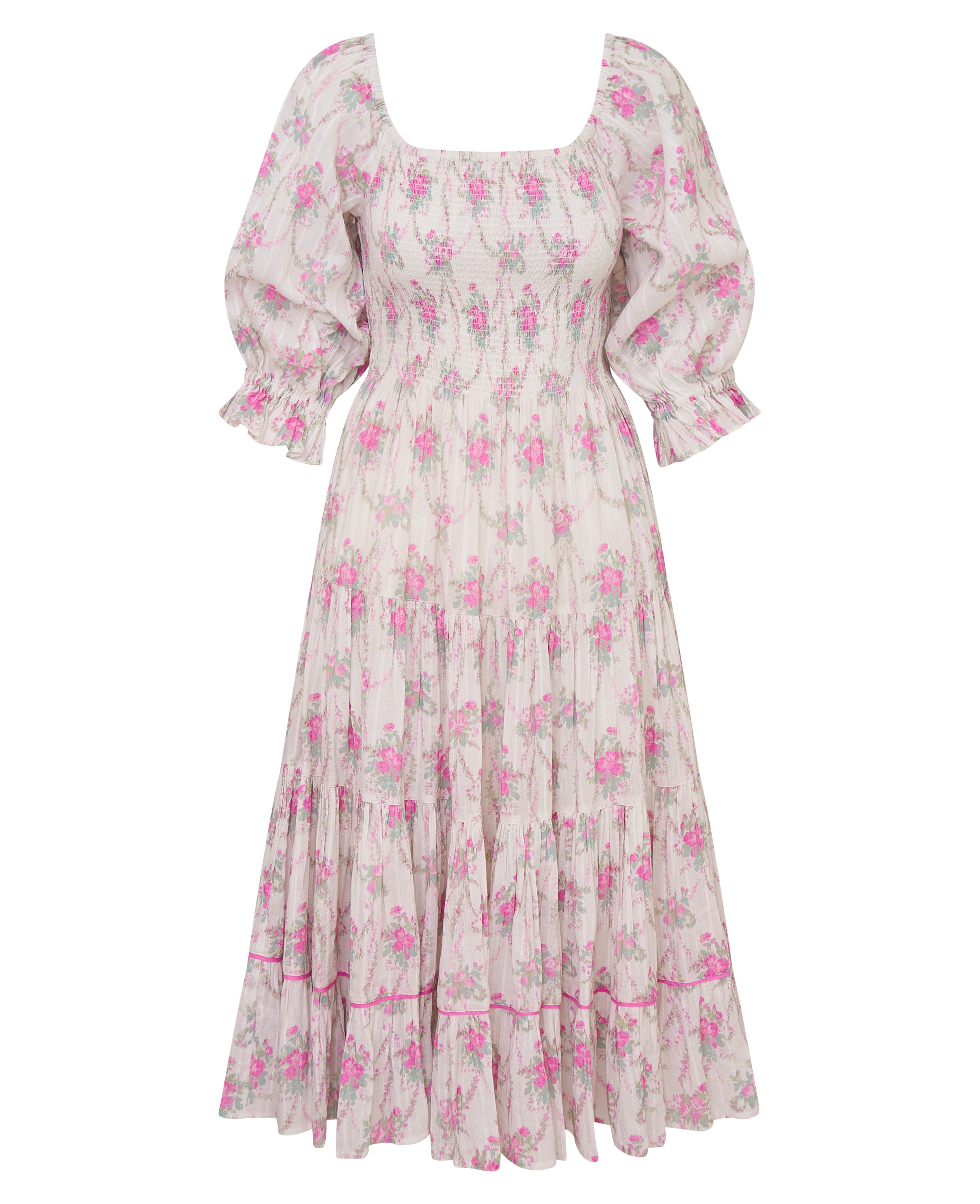 Rigby Cotton Floral Midi Dress-morningim