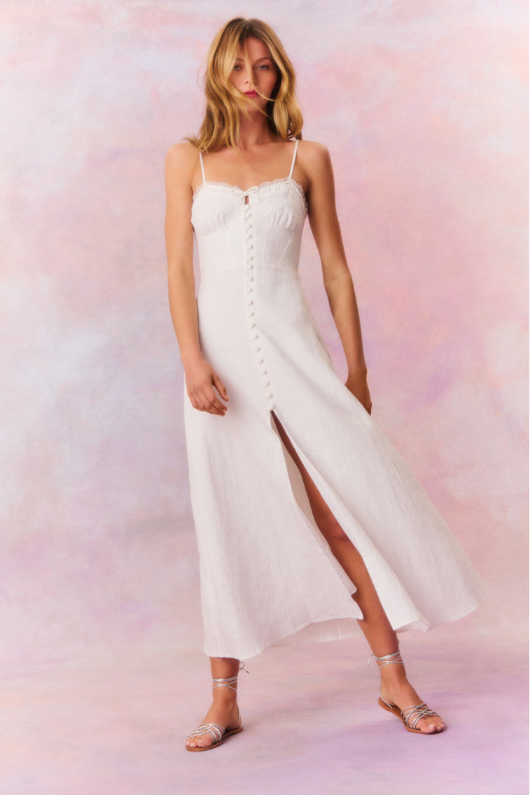 Linella Linen Smocked Maxi Dress-morningim