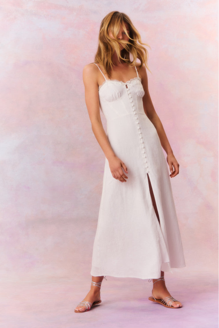 Linella Linen Smocked Maxi Dress-morningim