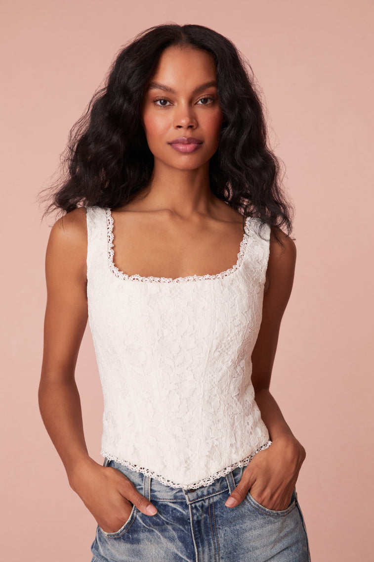 Lorelai Lace Corset Bustier-morningim