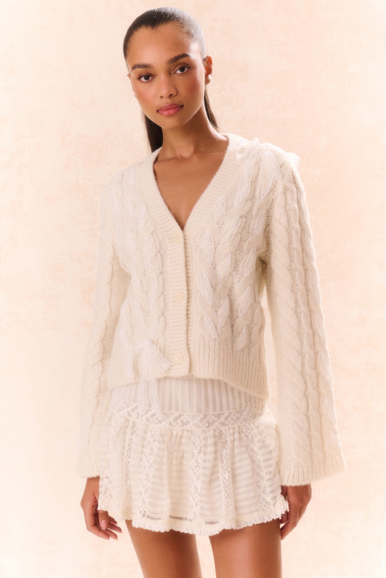 Louella Wool Knit Cardigan - SNOW-morningim
