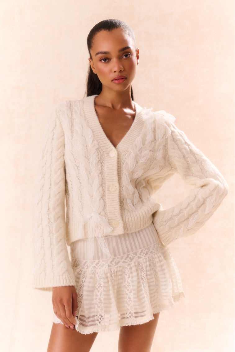 Louella Wool Knit Cardigan - SNOW-morningim