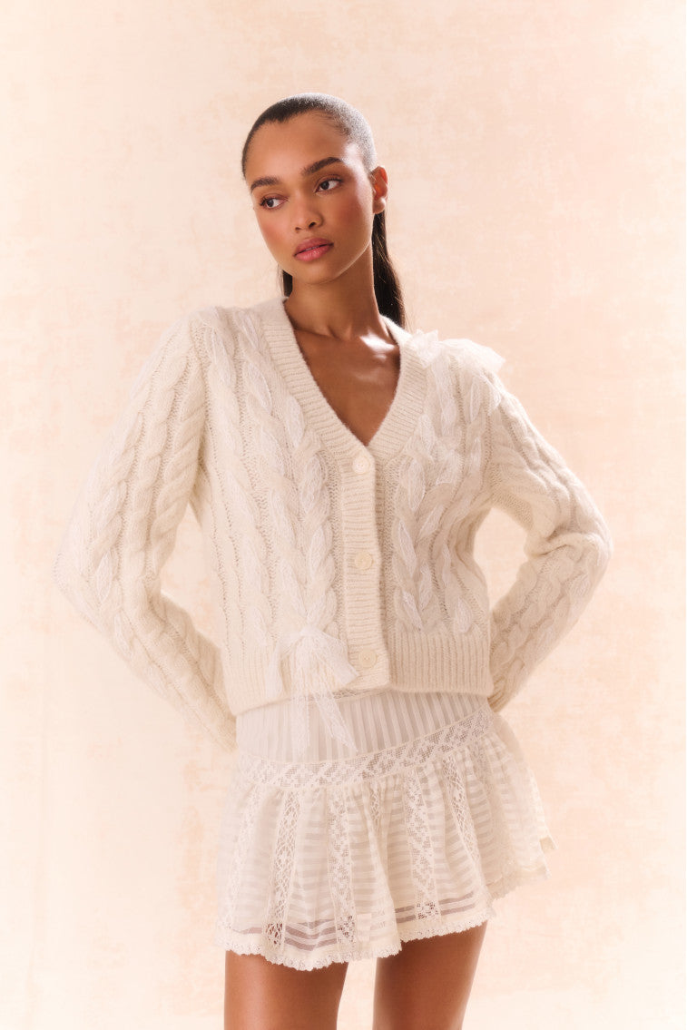 Louella Wool Knit Cardigan - SNOW-morningim