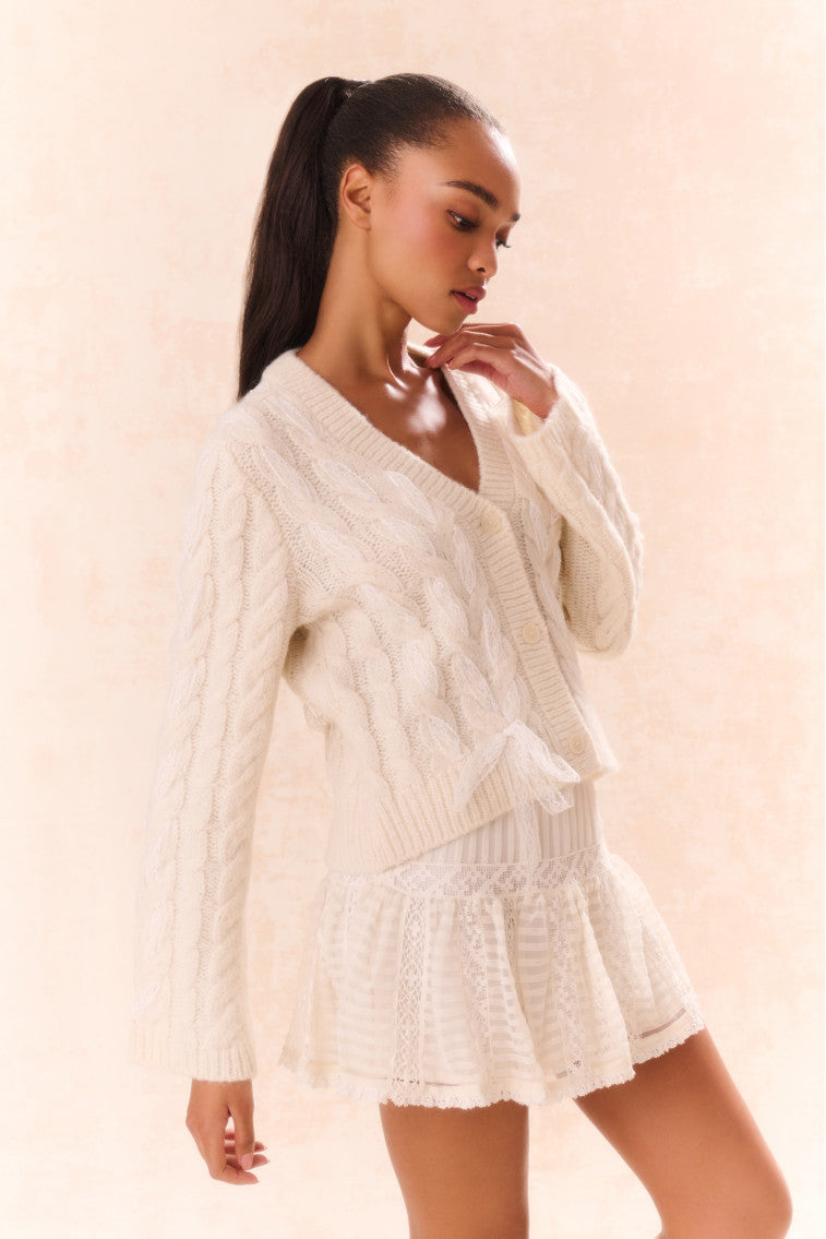 Louella Wool Knit Cardigan - SNOW-morningim