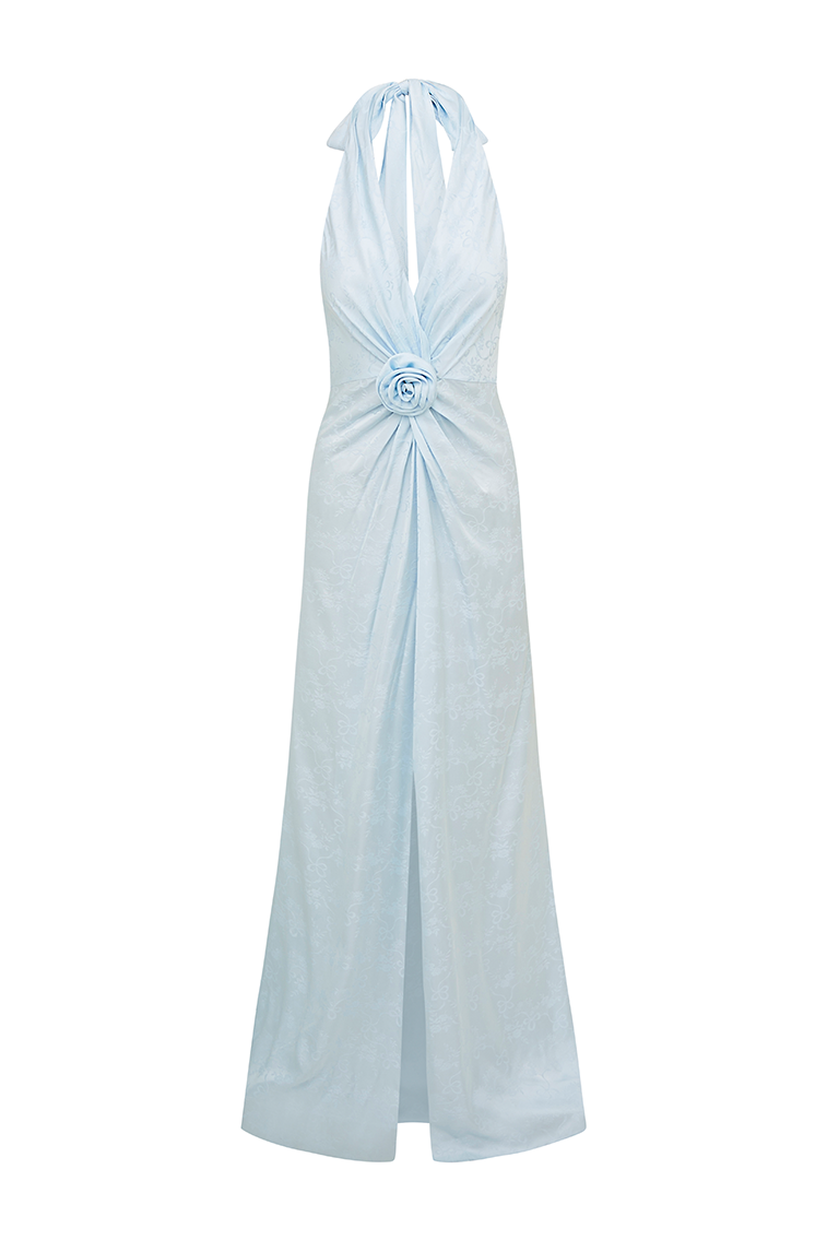 Lowry Halter Maxi Dress - ICE BLUE-morningim