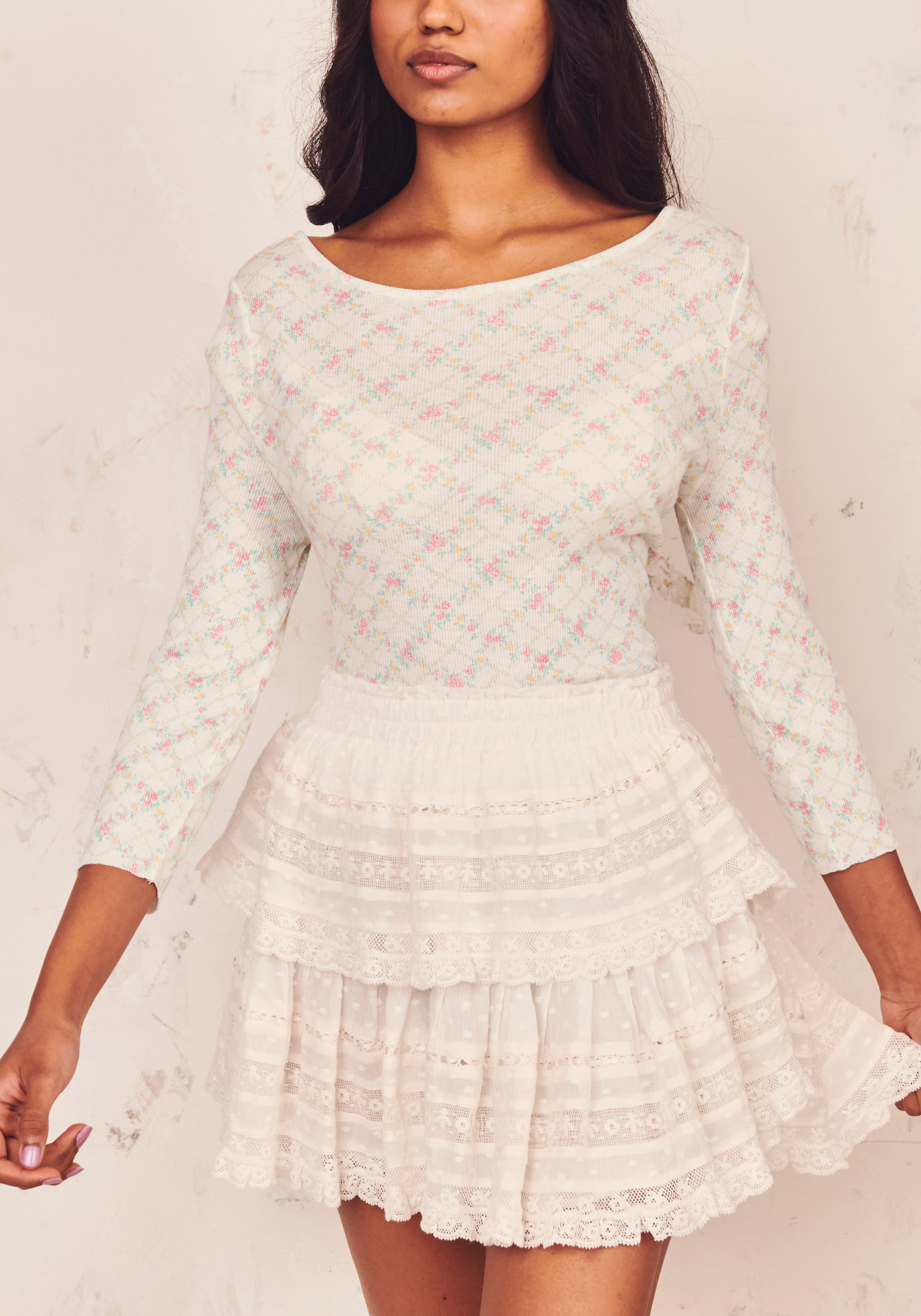 Ruffle Mini Skirt-morningim