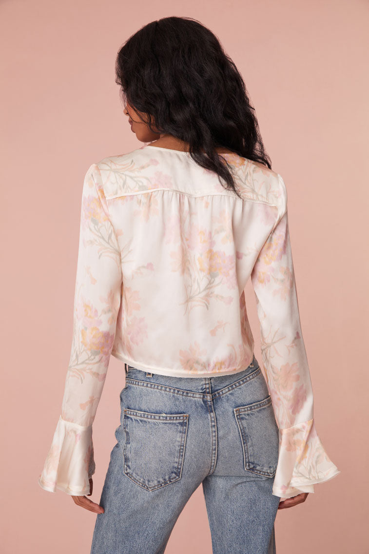 Lyndon Floral Bell Sleeve Top-morningim