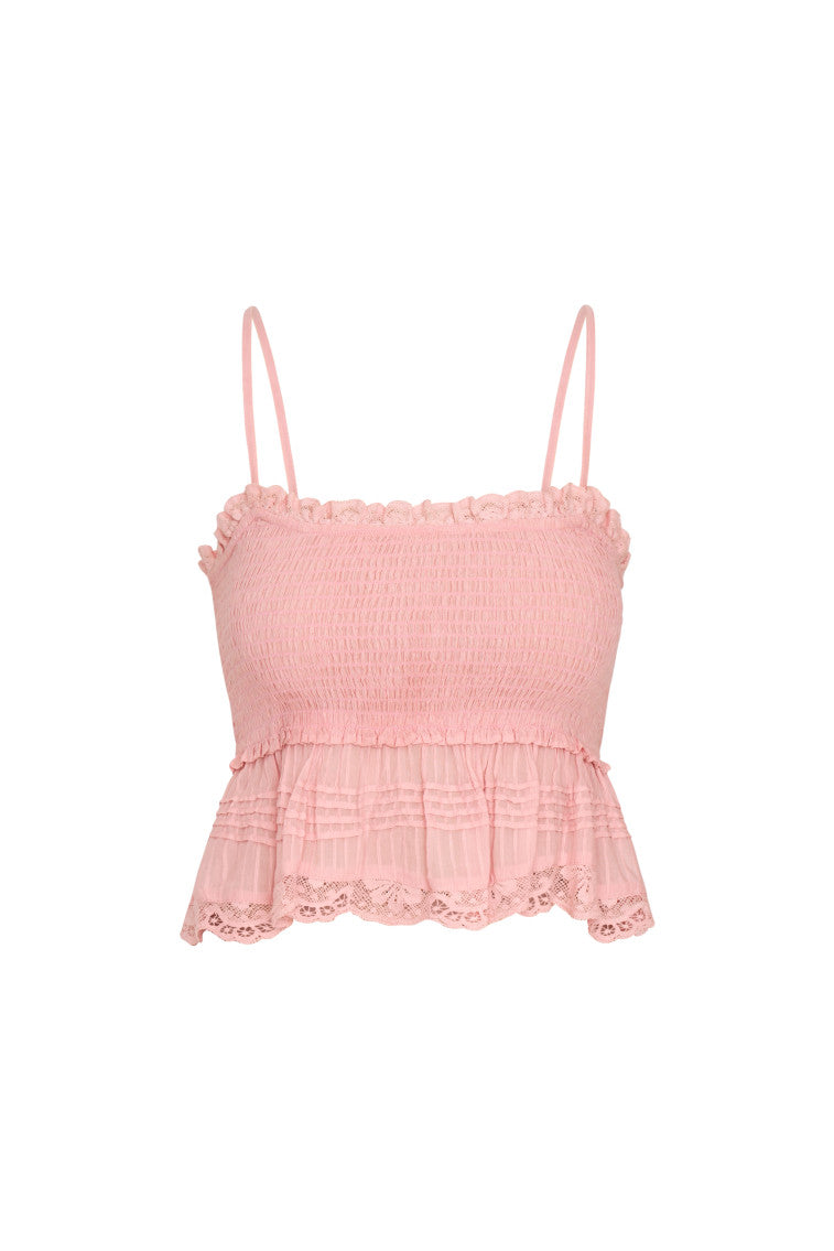 Marzenia Cotton Smocked Top-morningim