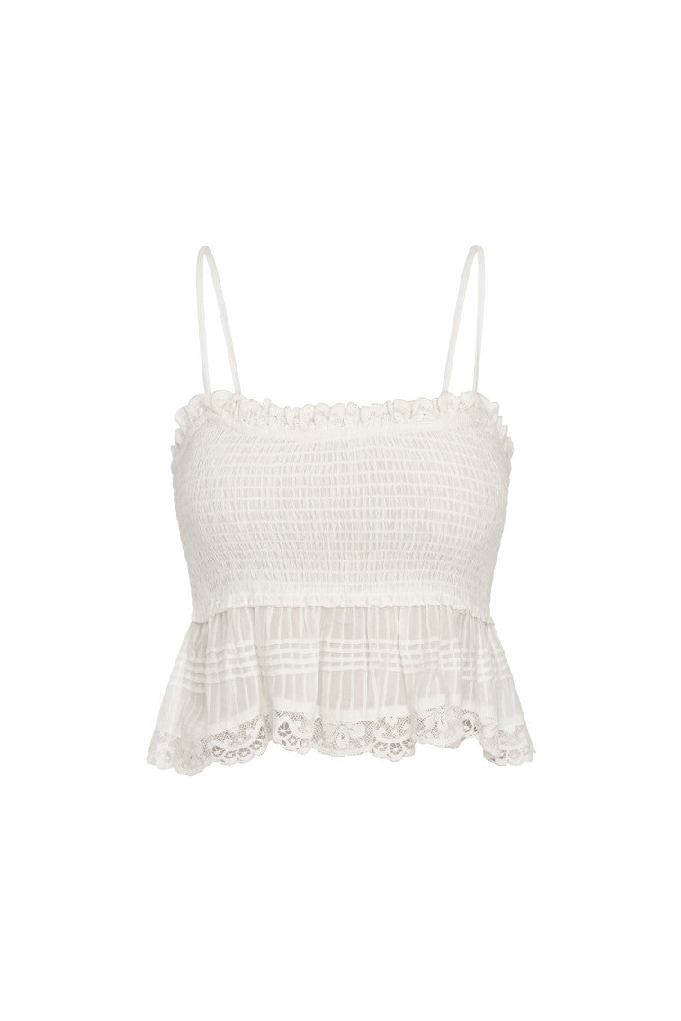 Marzenia Cotton Smocked Top-morningim